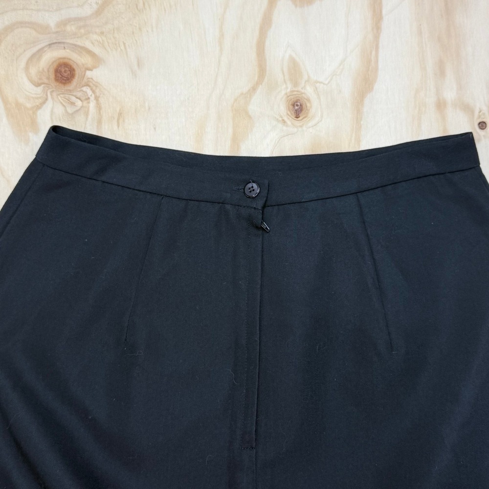 Michele New York Black Vintage Midi Pencil Skirt Size 14 Made in USA High Waist - Picture 5 of 6